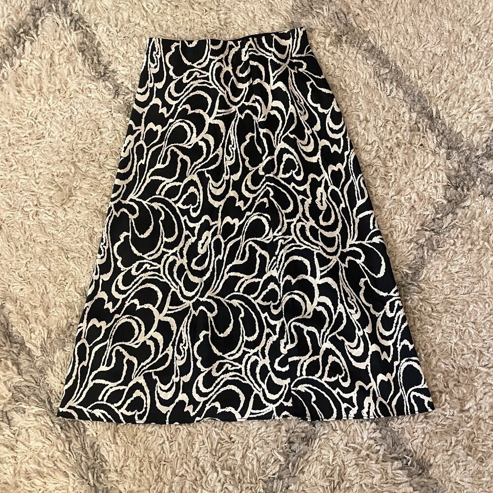 LOFT Printed midi skirt
